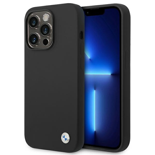 Etui BMW iPhone 14 Pro Max 6,7" czarny/black Silicone Metal Logo