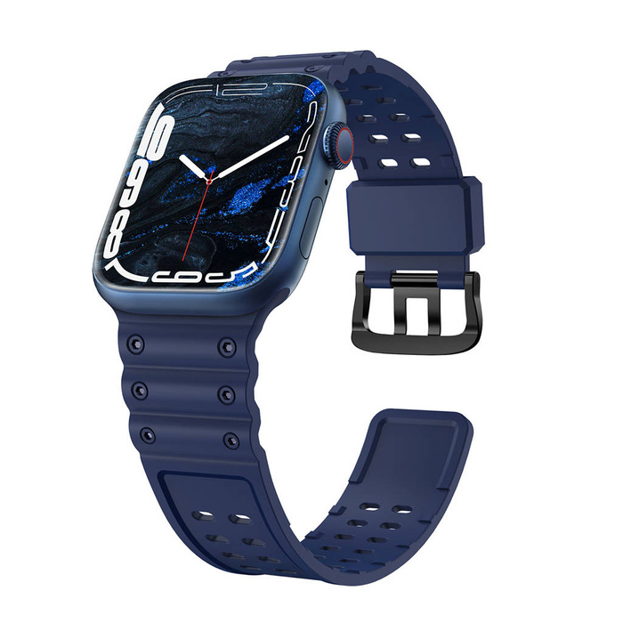 Pasek Strap Triple Protection pasek Apple Watch SE, 8, 7, 6, 5, 4, 3, 2, 1 (41, 40, 38 mm) opaska bransoleta granatowy