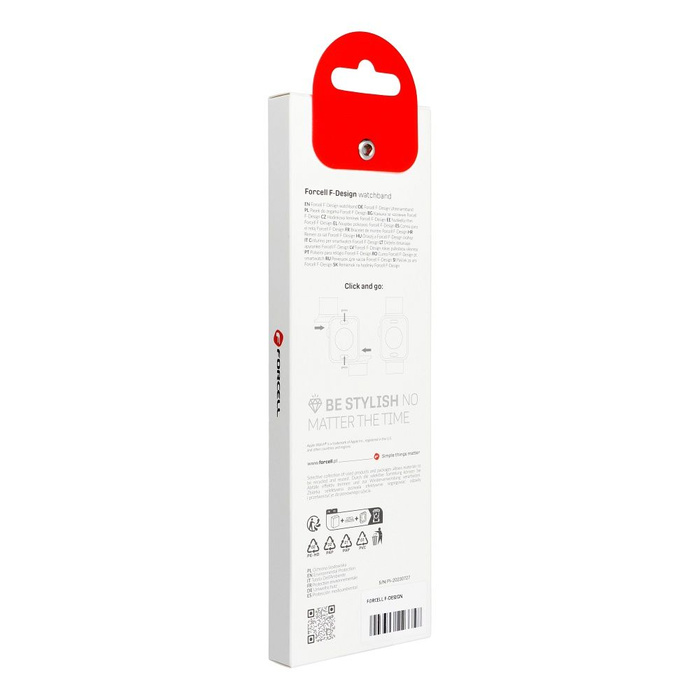 Pasek do Apple Watch Forcell F-Design FA01 dziurki silikon 42 / 44 / 45 / 49 mm zielony