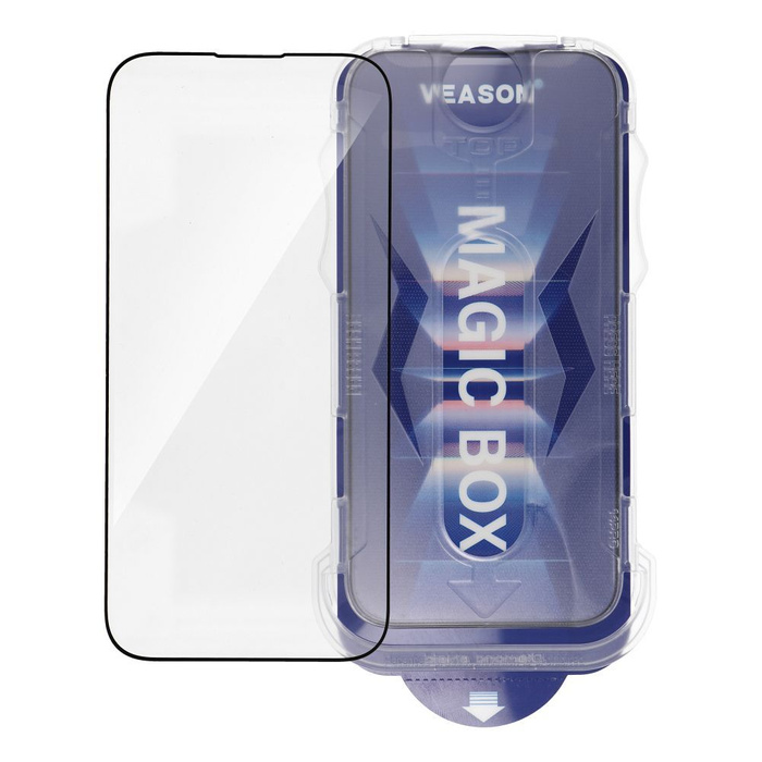 Szkło Hartowane 6D Pro Veason Easy-Install Glass + Aplikator - do Iphone 16 Pro czarny
