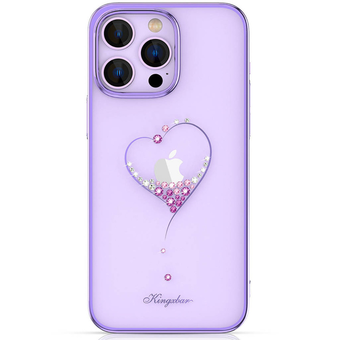 Etui Kingxbar Wish Series etui iPhone 14 Pro Max ozdobione kryształami fioletowe Case