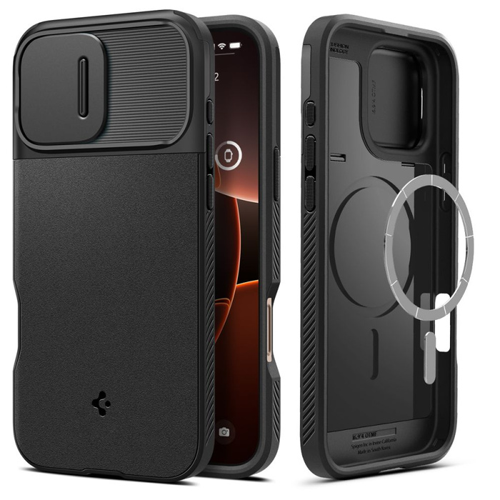 ETUI SPIGEN OPTIK ARMOR MAG MAGSAFE IPHONE 16 PRO BLACK