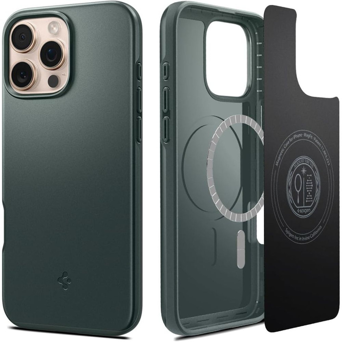 ETUI SPIGEN THIN FIT MAG MAGSAFE IPHONE 16 PRO MAX ABYSS GREEN
