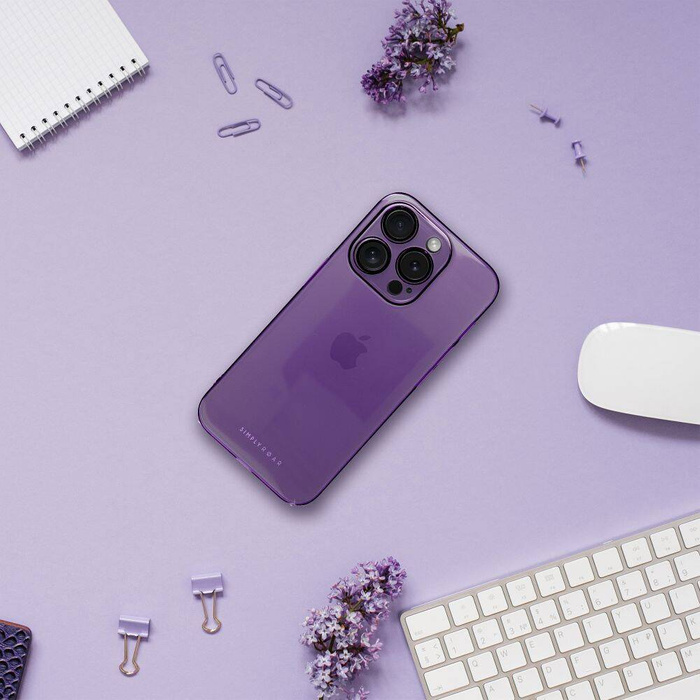 Futerał Roar Pure Simple Fit Case - do iPhone 12 Fioletowy