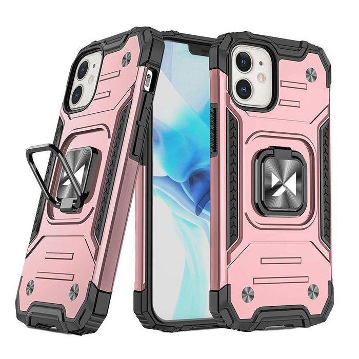 Etui Wozinsky Ring Armor Etui iPhone 14 Pancerny Pokrowiec Uchwyt Magnetyczny Ring Złote Case