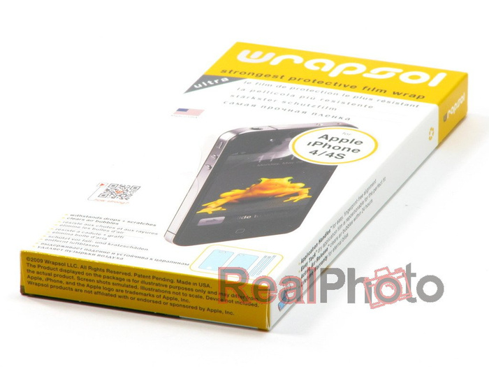 WRAPSOL Folia iPhone 4 4S Front TYŁ Boki