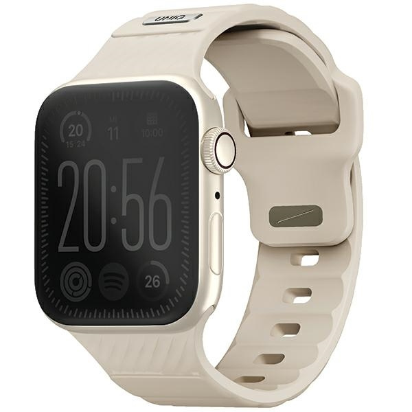 Pasek UNIQ Stride Apple Watch Series1/2/3/4/5/6/7/8/9/SE/SE2 38/40/41mm FKM Rubber Strap khaki/pale khaki