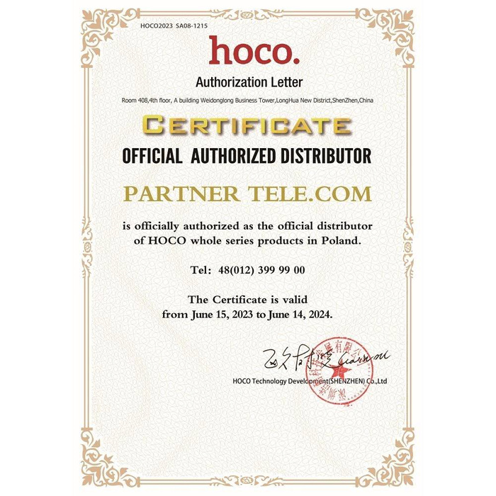 HOCO adapter HF / ładowanie Typ C do Jack 3,5mm + ładowanie Typ C LS19 czarny